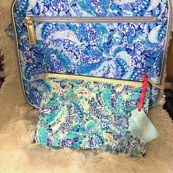 NWT LILLY PULITZER FOLIO LAPTOP SLEEVE W/AGENDA SET AFTER THE WAVE - Picture 7 of 11